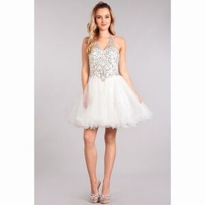 HALTER Rhinestone Party Dress 1722